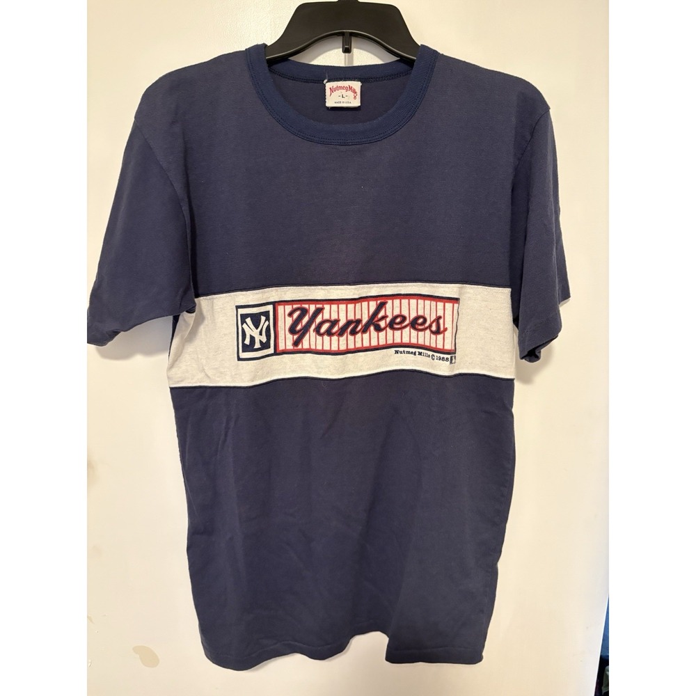 Vintage 1988 New York Yankees Tshirt Size L Nutmeg
